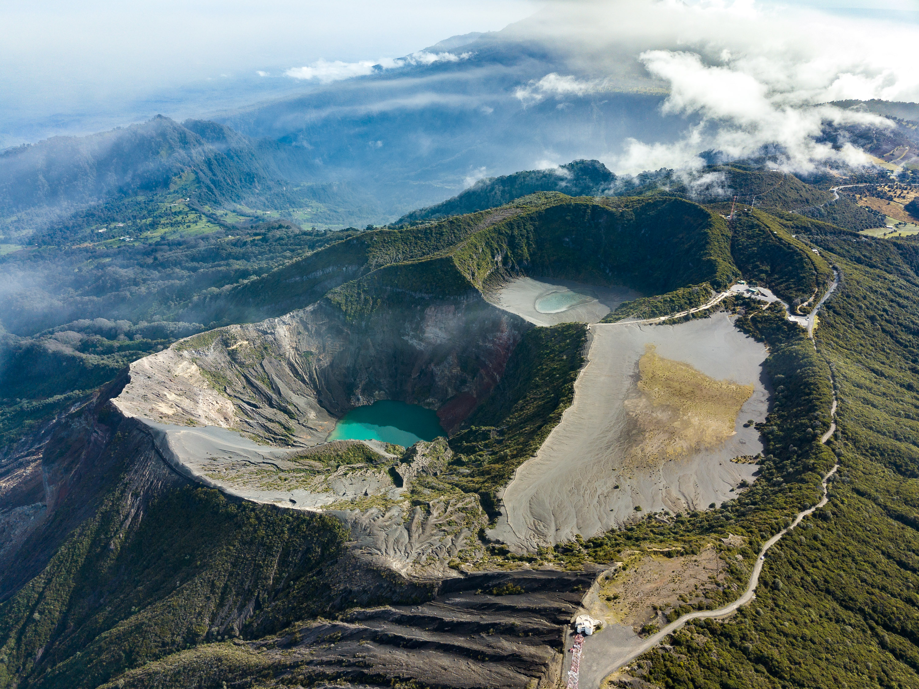 Die Krater vom Vulkan Irazú
